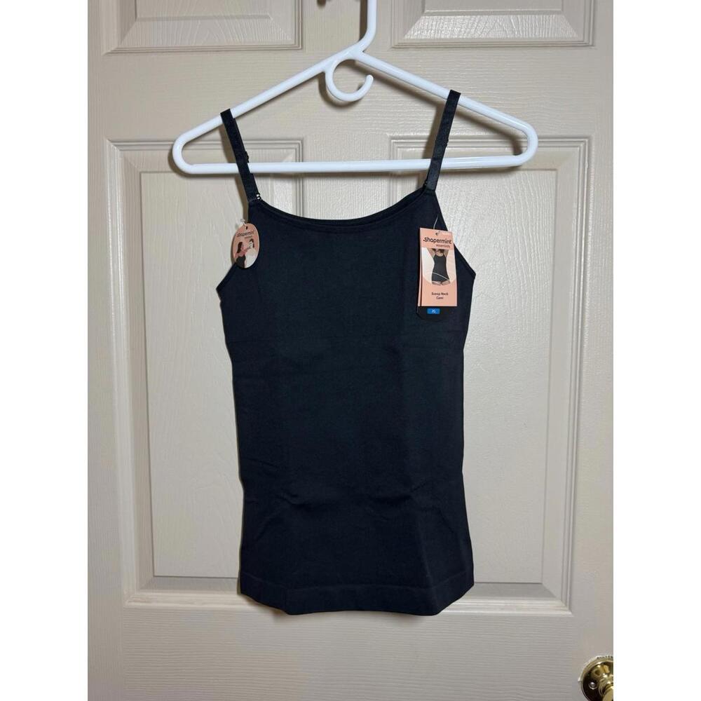 NWT Shapermint Women's Black Slimming Scoop Neck Shapewear Camisole Top Size XL